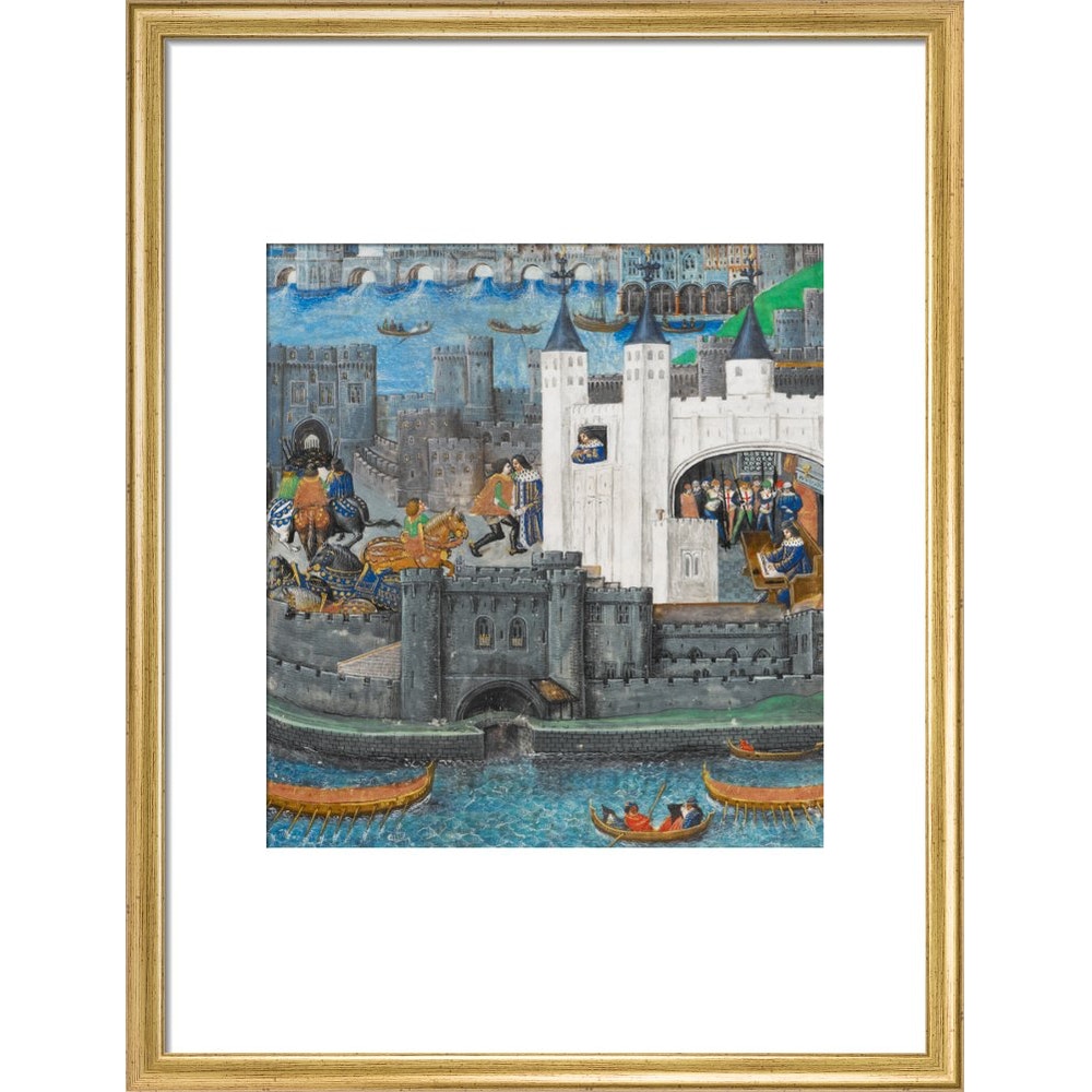 Charles of Orléans in the Tower of London print in gold frame