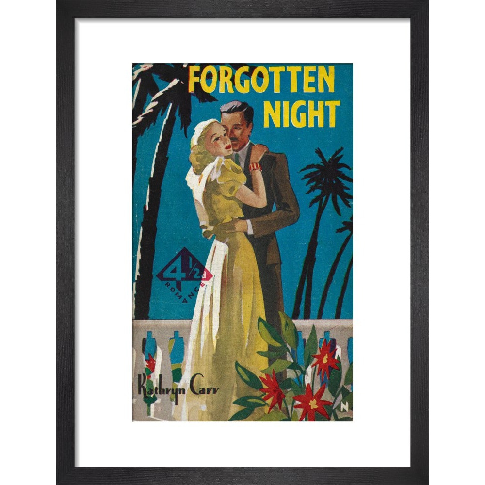 Forgotten Night print in black frame