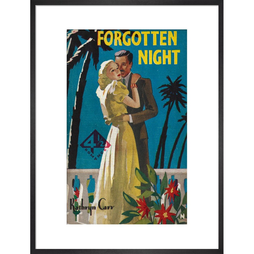 Forgotten Night print in black frame