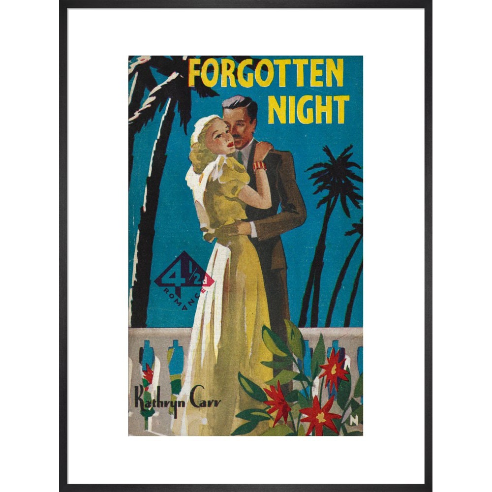 Forgotten Night print in black frame