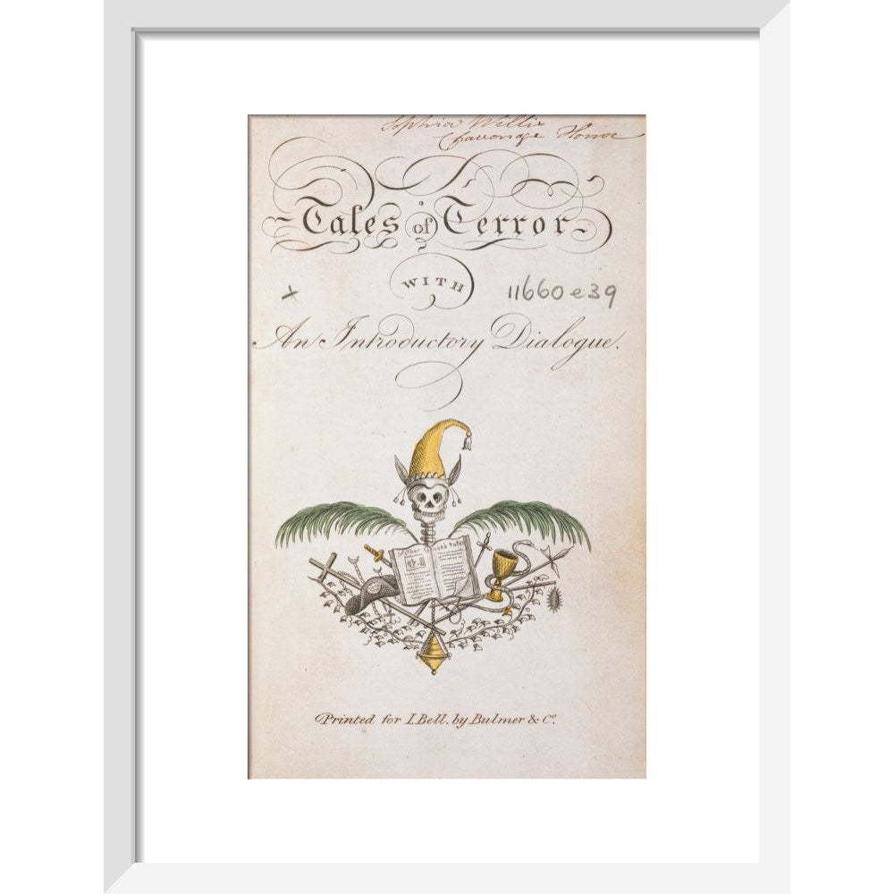 Tales of Terror print in white frame