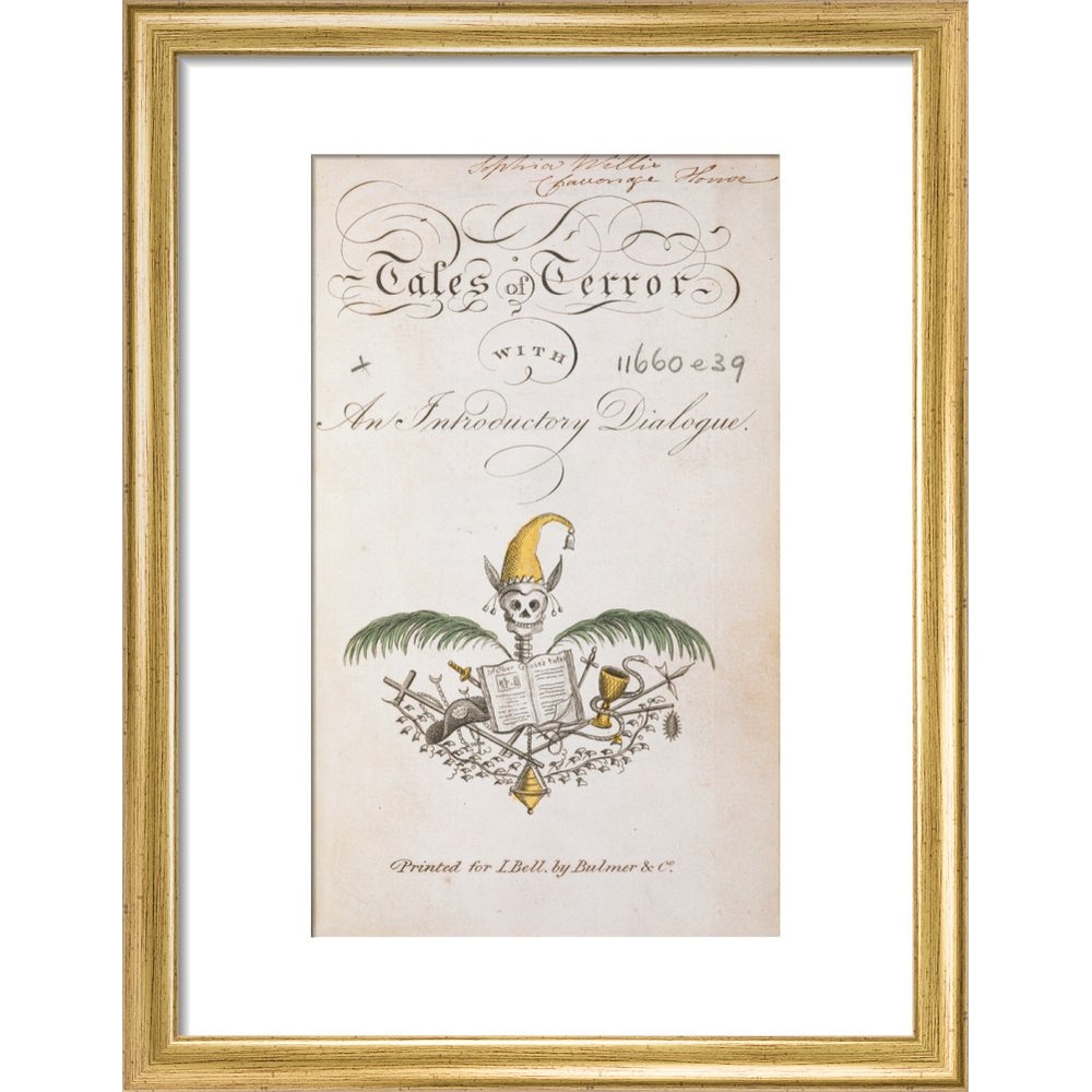 Tales of Terror print in gold frame