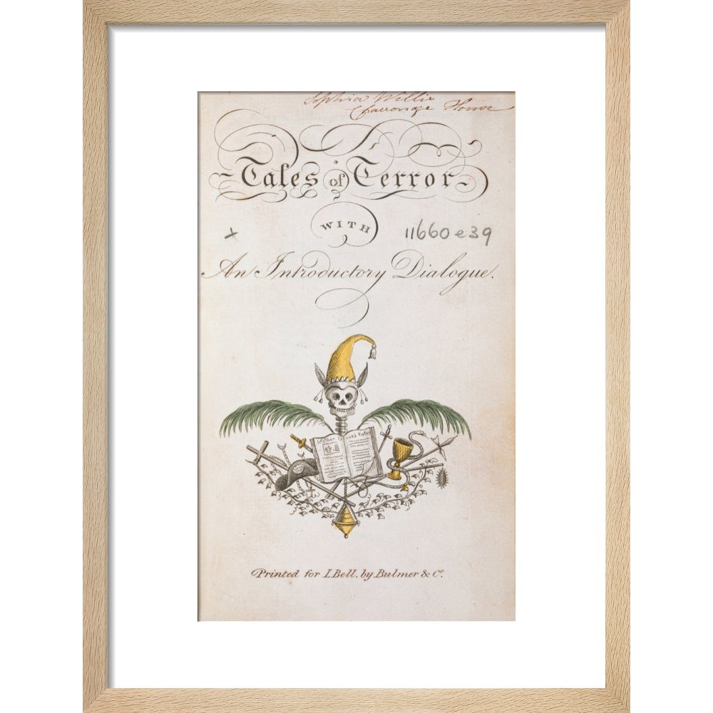 Tales of Terror print in natural frame