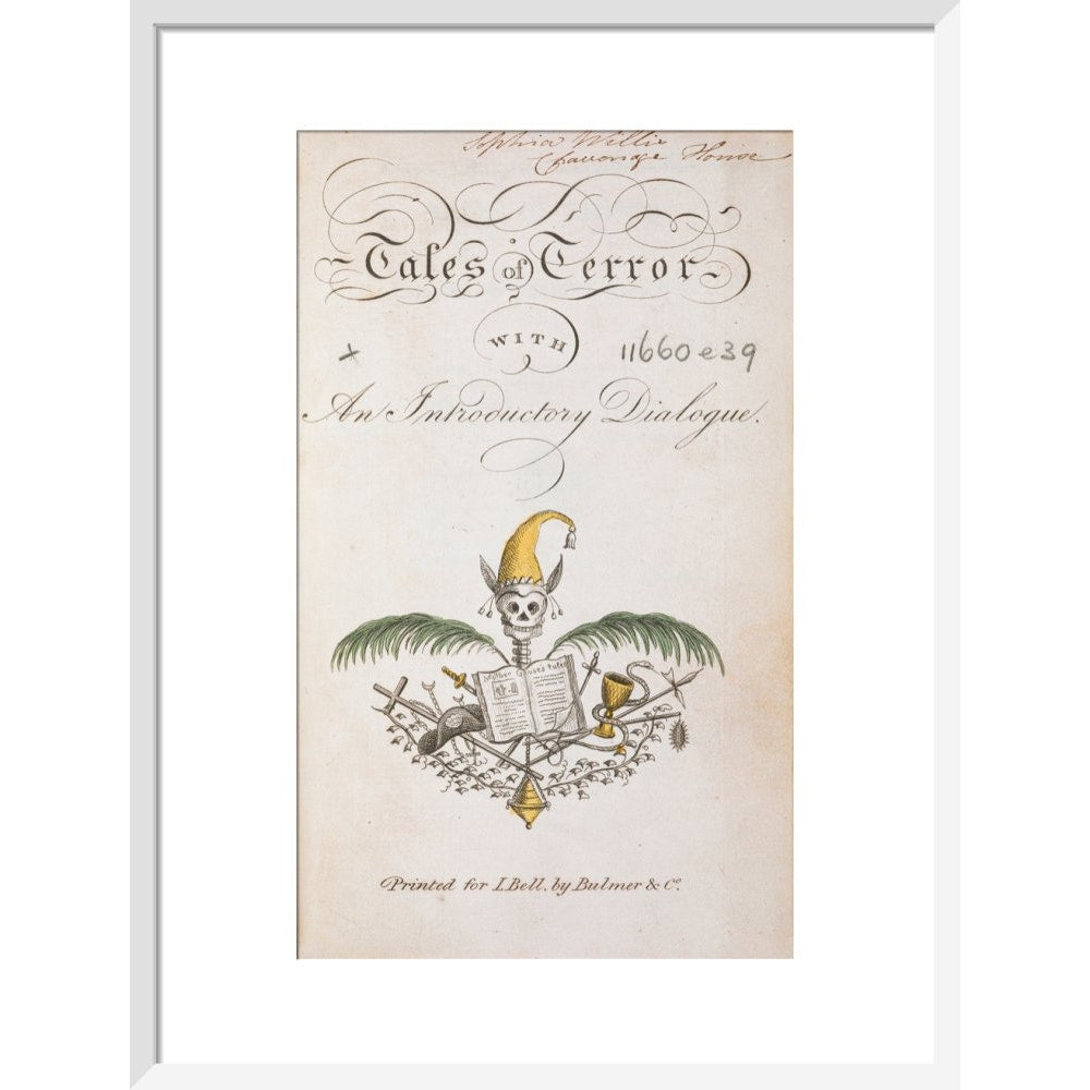Tales of Terror print in white frame