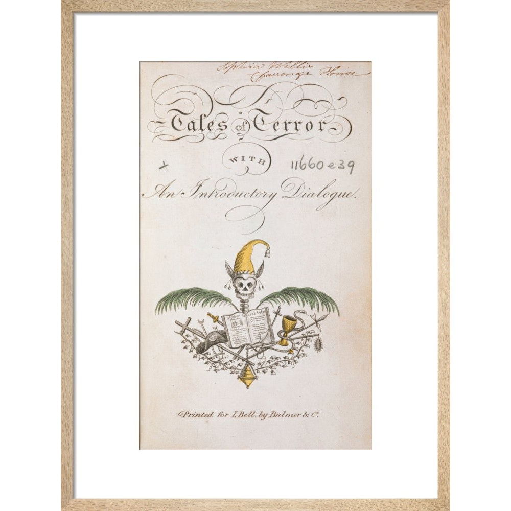Tales of Terror print in natural frame