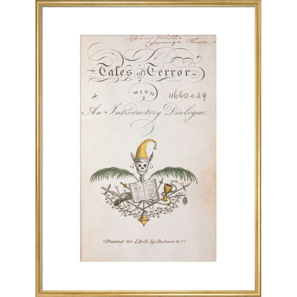 Tales of Terror print in gold frame