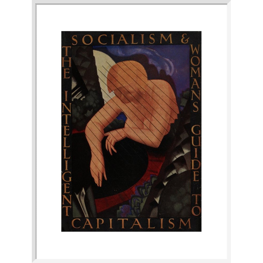The Intelligent Woman's guide to Socialism and Capitalism print in white frame
