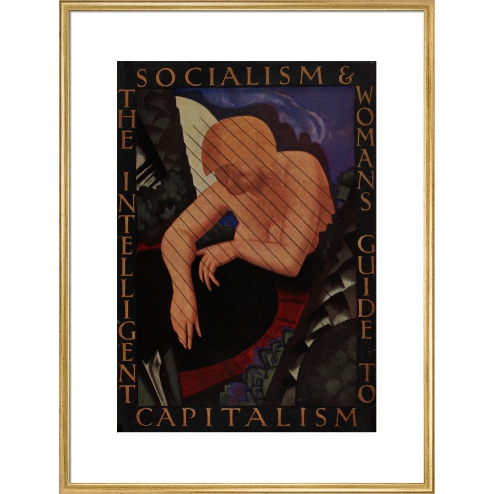 The Intelligent Woman's guide to Socialism and Capitalism print in gold frame