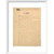 Dracula manuscript print in white frame