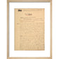 Dracula manuscript print in natural frame