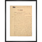 Dracula manuscript print in black frame