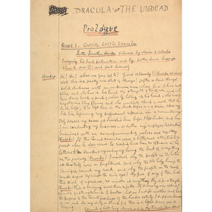 Dracula manuscript print
