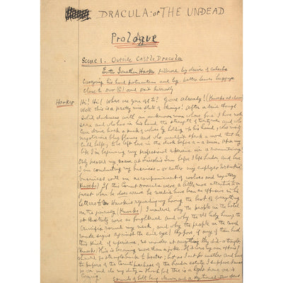 Dracula manuscript print