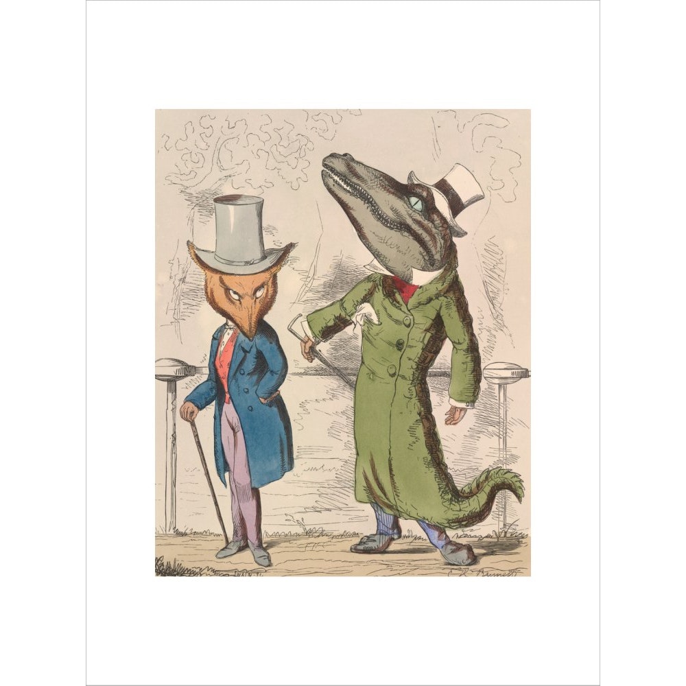 The fox and the crocodile print unframed