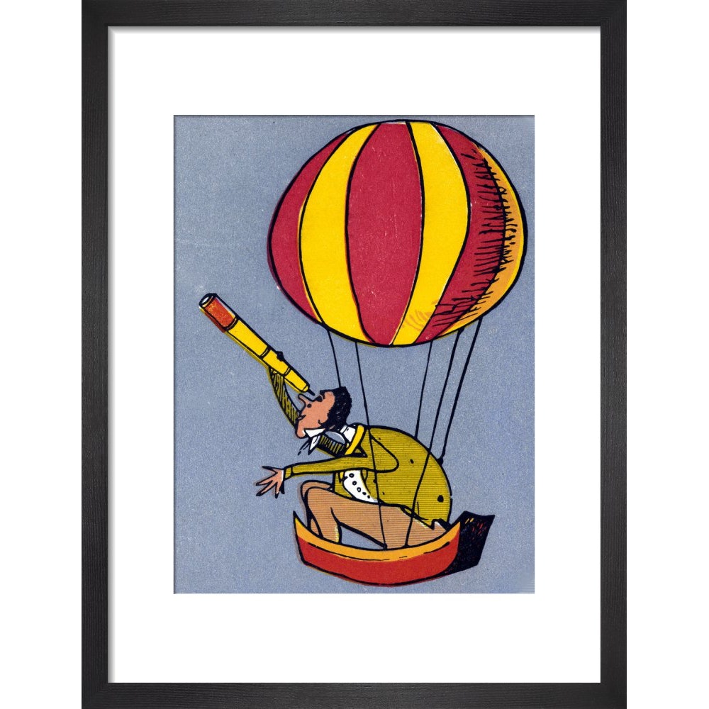 Balloon Man print in black frame