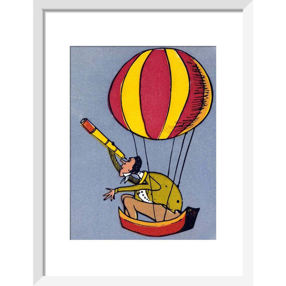 Balloon Man print in white frame