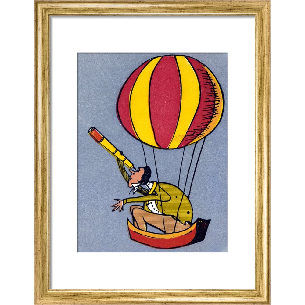 Balloon Man print in gold frame