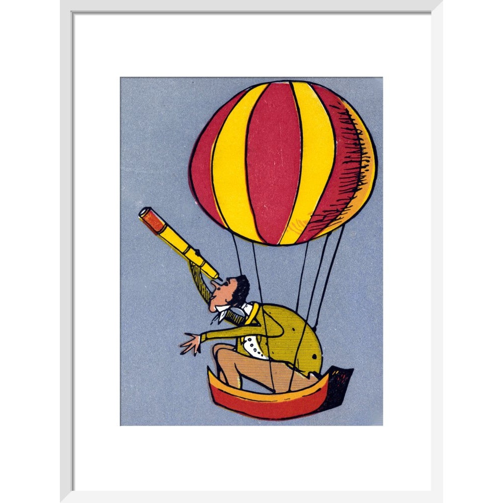Balloon Man print in white frame