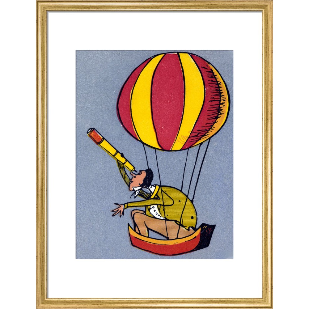 Balloon Man print in gold frame