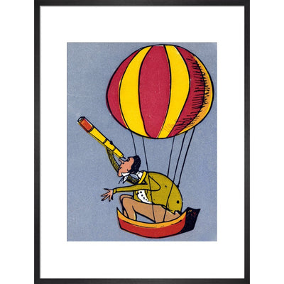 Balloon Man print in black frame
