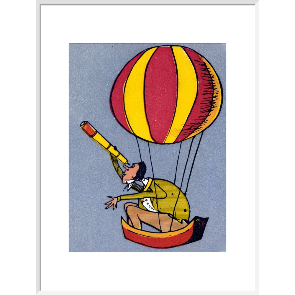 Balloon Man print in white frame