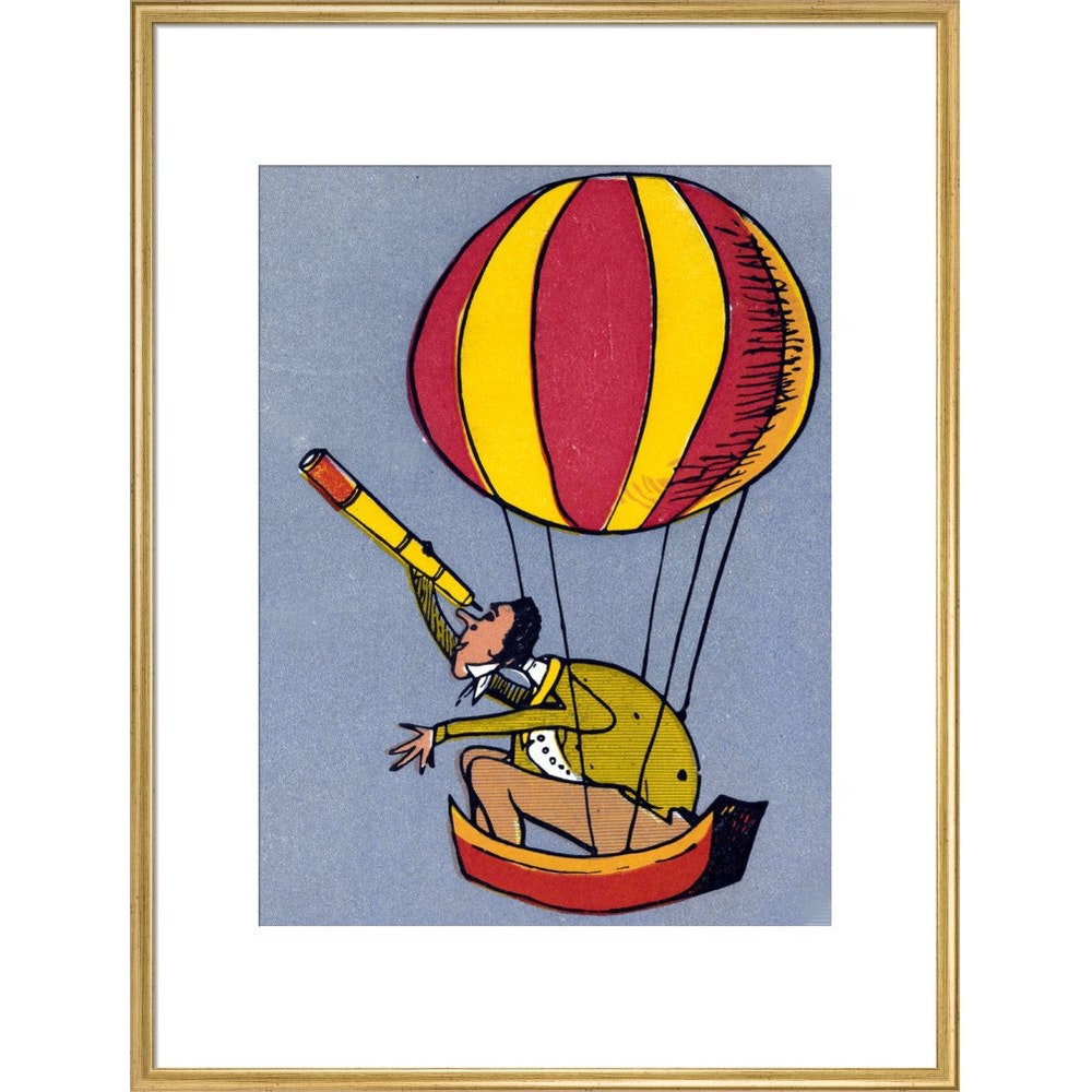 Balloon Man print in gold frame