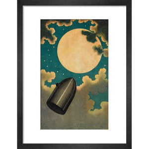 The Moon Voyage print in black frame