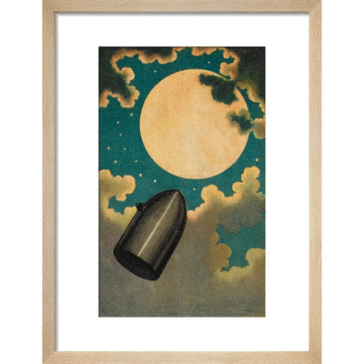 The Moon Voyage print in natural frame