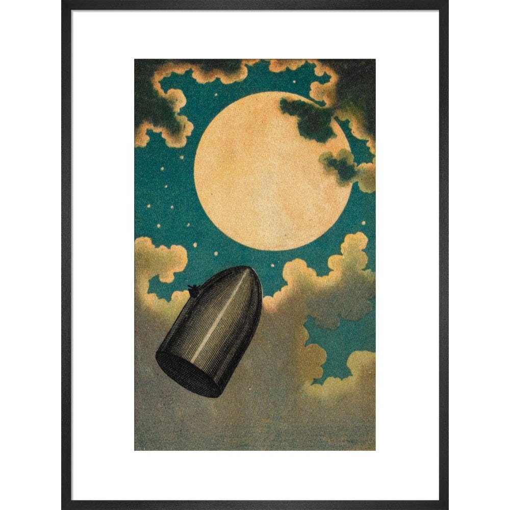 The Moon Voyage print in black frame