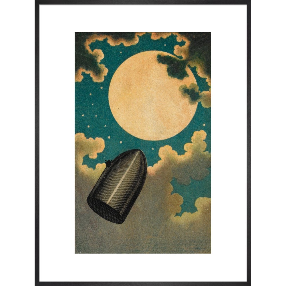 The Moon Voyage print in black frame