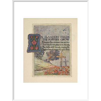 In Flanders fields print in white frame