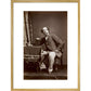 Portrait of Charles Dickens print in gold frame
