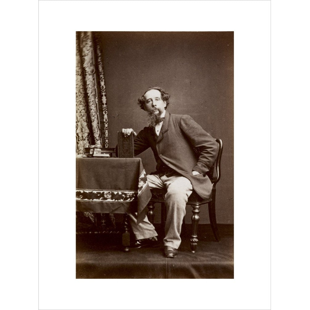 Portrait of Charles Dickens print unframed