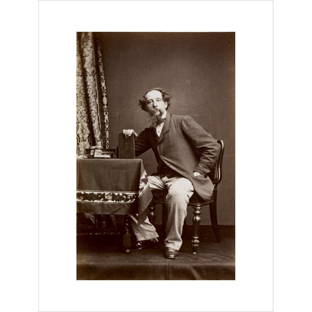 Portrait of Charles Dickens print unframed