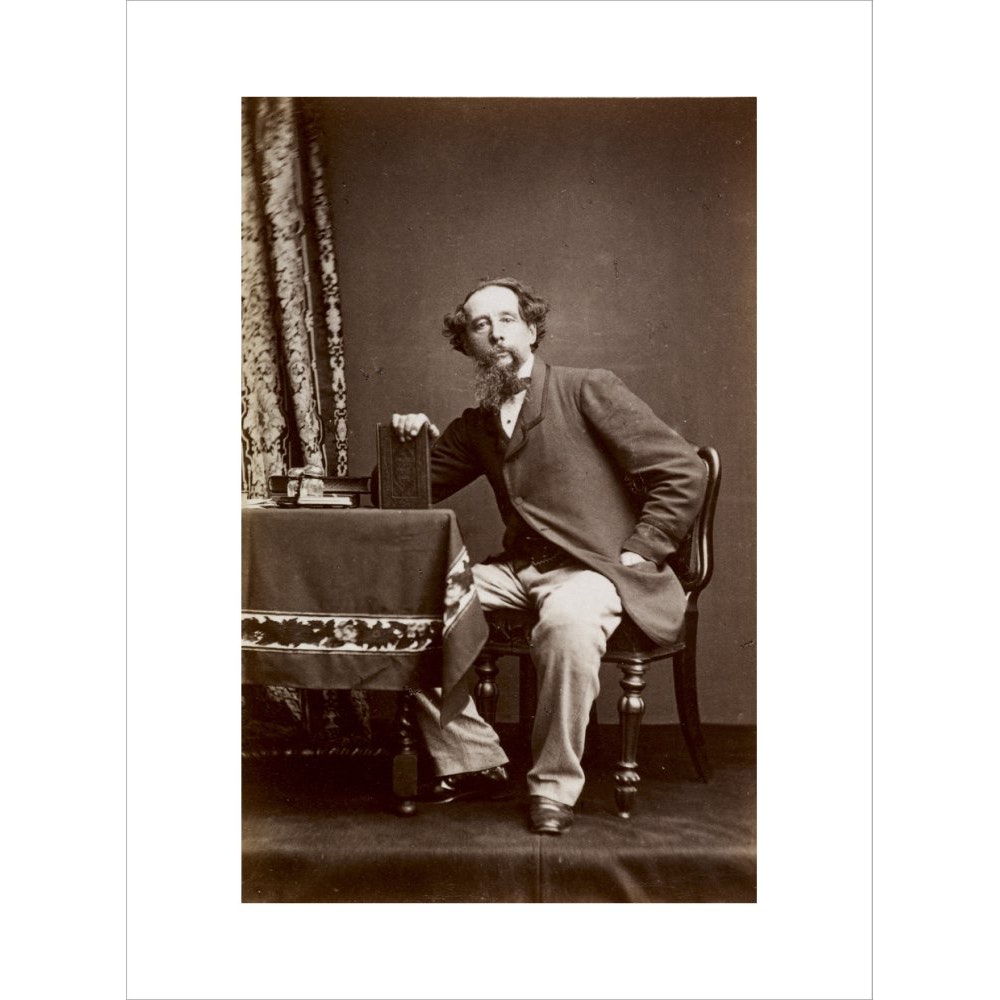 Portrait of Charles Dickens print unframed