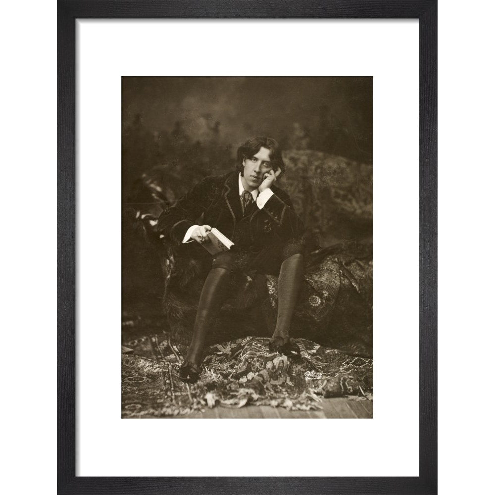 Portrait of Oscar Wilde print in black frame