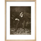 Portrait of Oscar Wilde print in natural frame