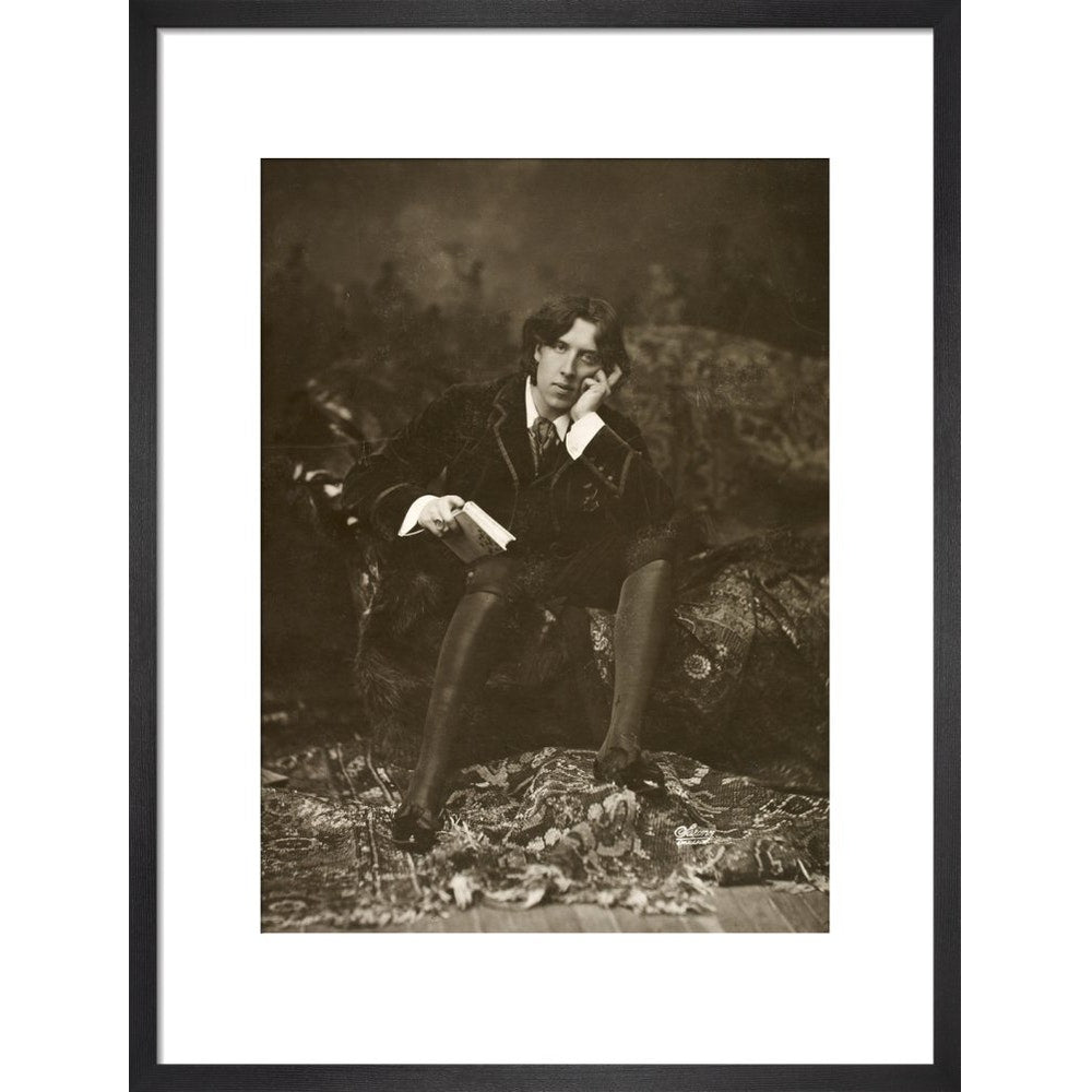 Portrait of Oscar Wilde print in black frame