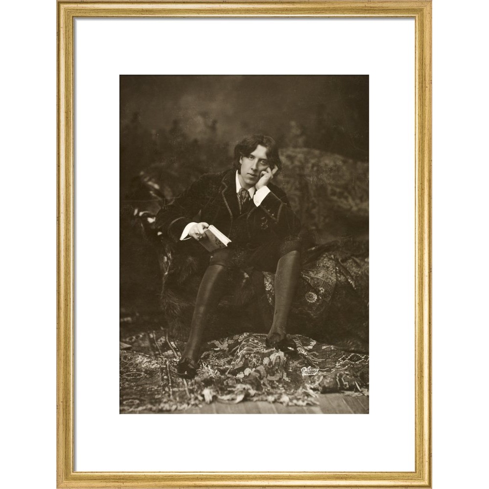 Portrait of Oscar Wilde print in gold frame