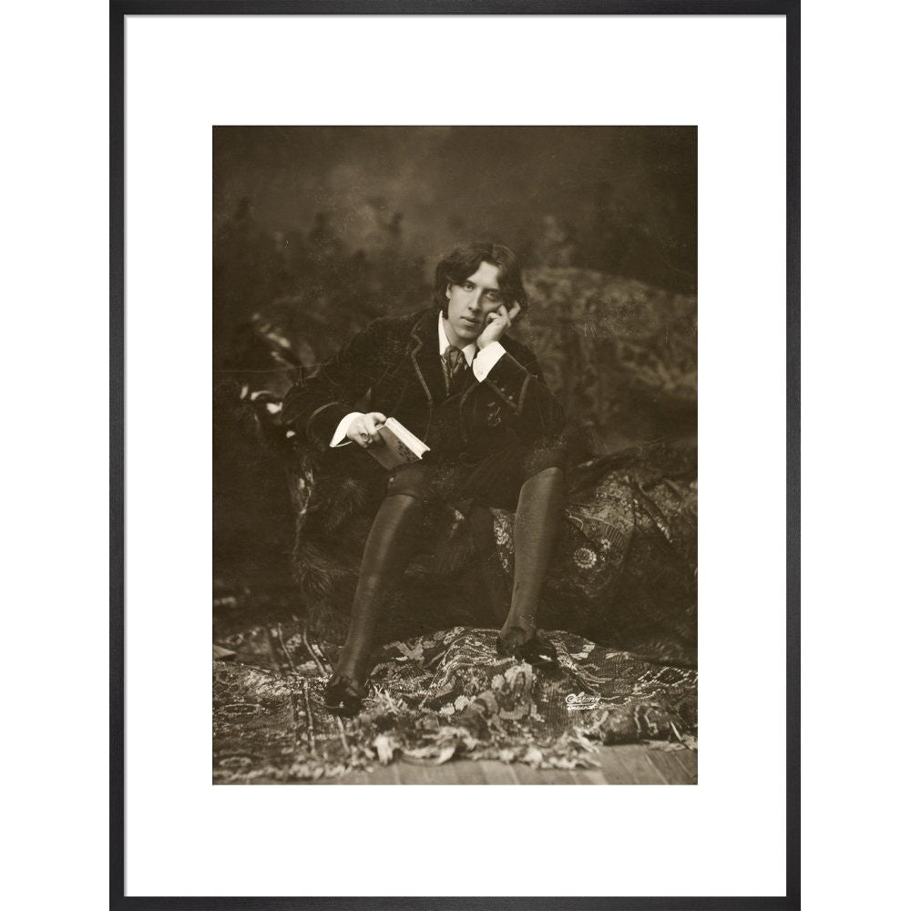Portrait of Oscar Wilde print in black frame