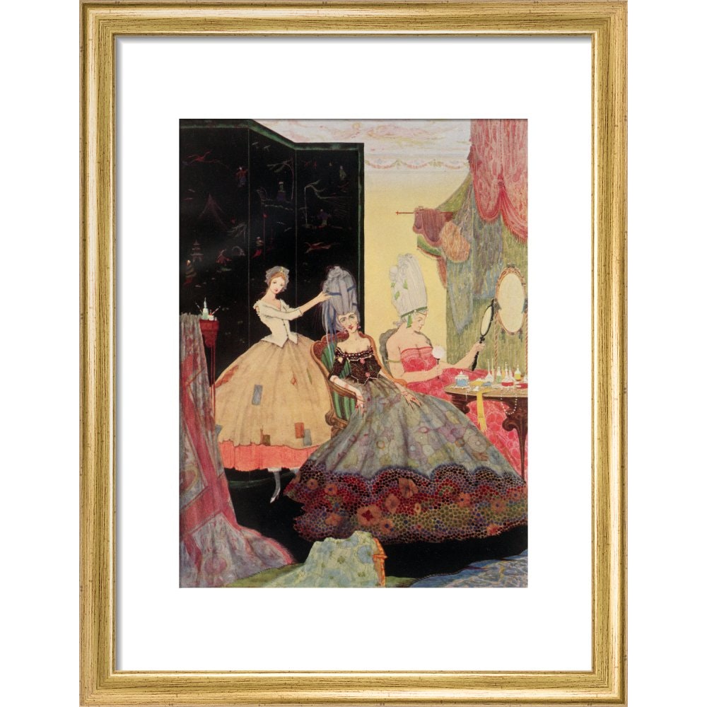 Cinderella print in gold frame