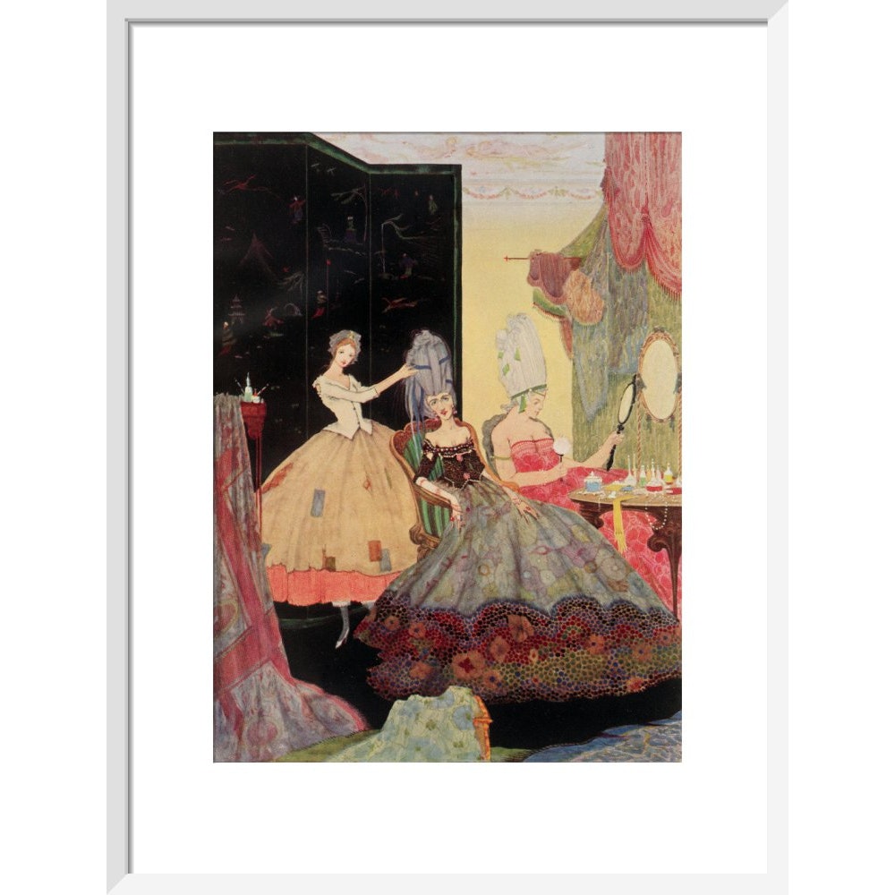Cinderella print in white frame