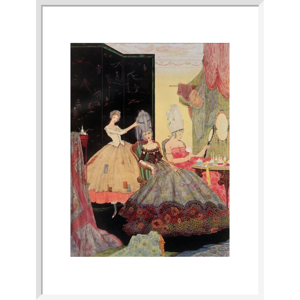 Cinderella print in white frame
