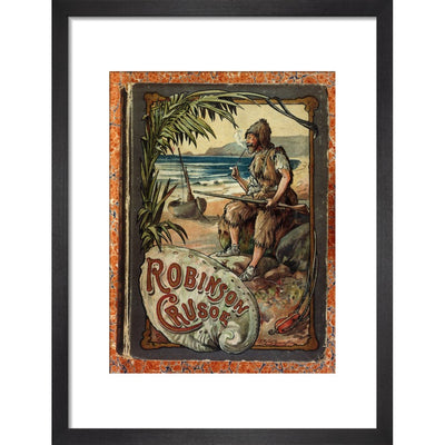 Robinson Crusoe print in black frame
