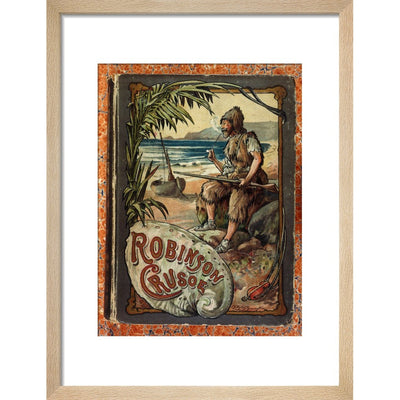 Robinson Crusoe print in natural frame