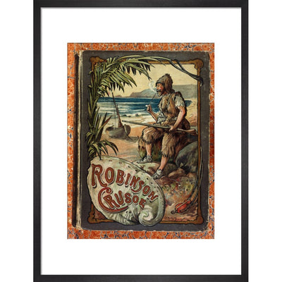 Robinson Crusoe print in black frame