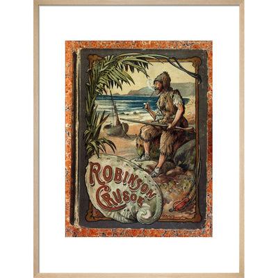 Robinson Crusoe print in natural frame