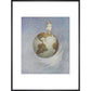 Young girl standing on the Earth print in black frame