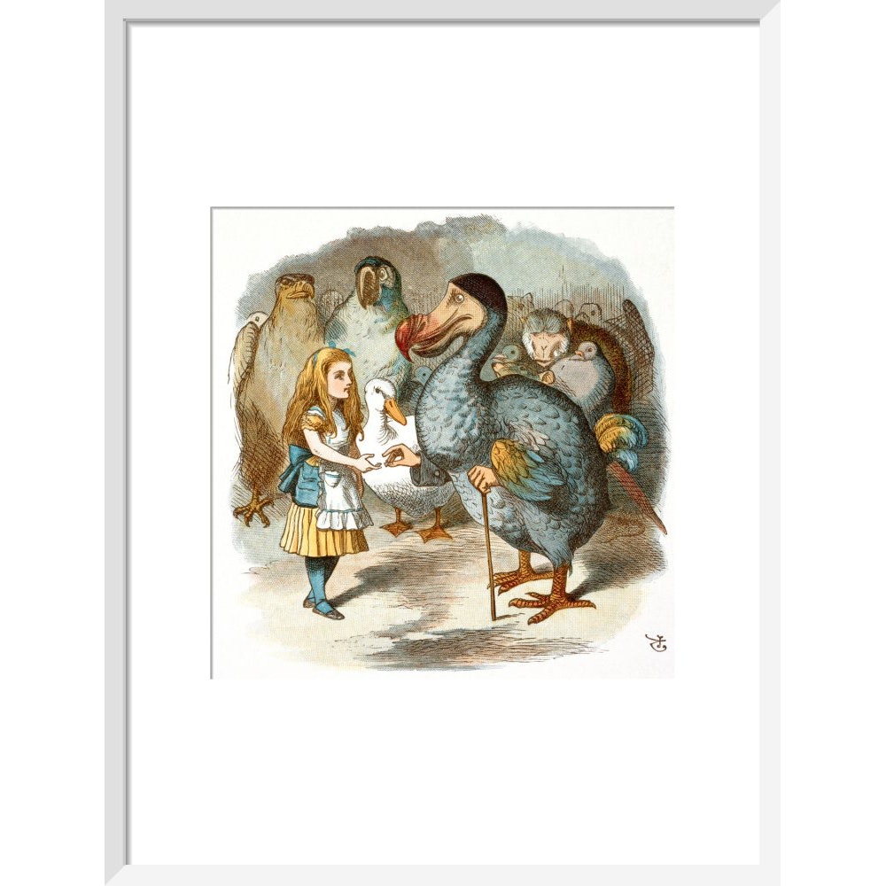 The Caucus-Race print in white frame