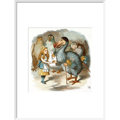 The Caucus-Race print in white frame